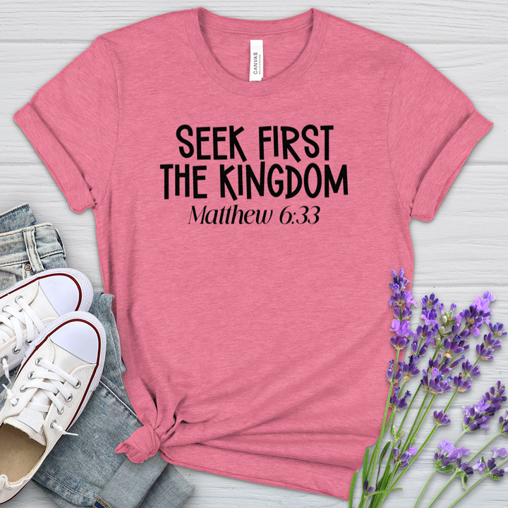 Seek First The Kingdom Heathered Tee