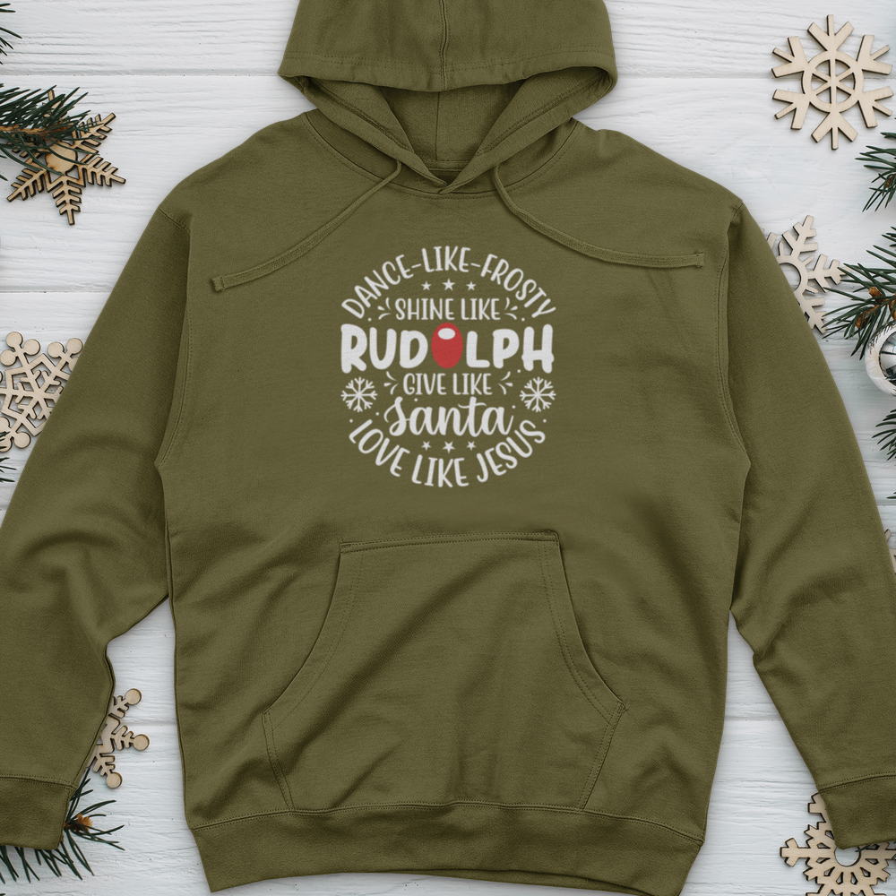 Shine Like Rudolph Midweight Hooded Sweatshirt