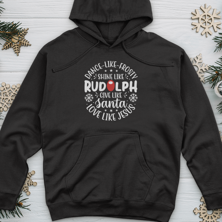 Shine Like Rudolph Midweight Hooded Sweatshirt