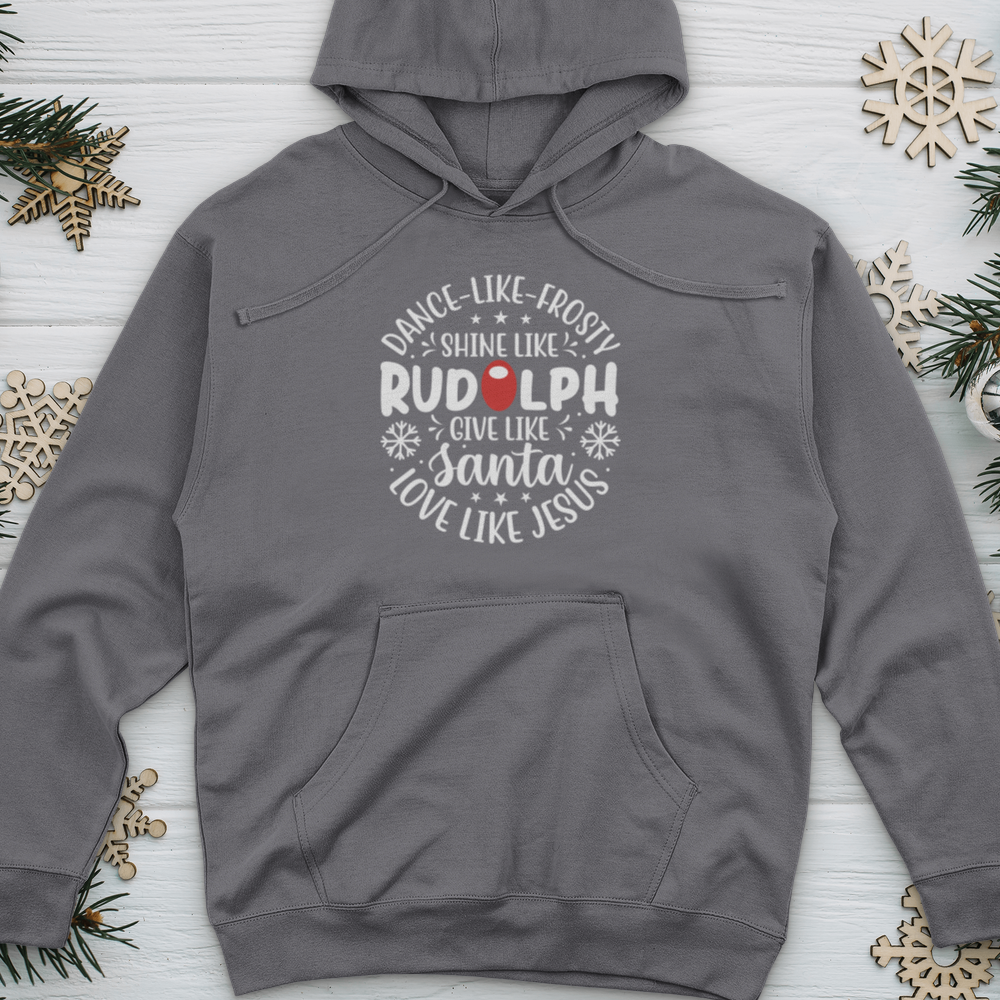 Shine Like Rudolph Midweight Hooded Sweatshirt