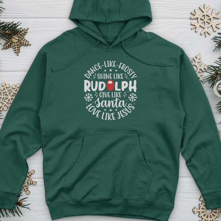 Shine Like Rudolph Midweight Hooded Sweatshirt