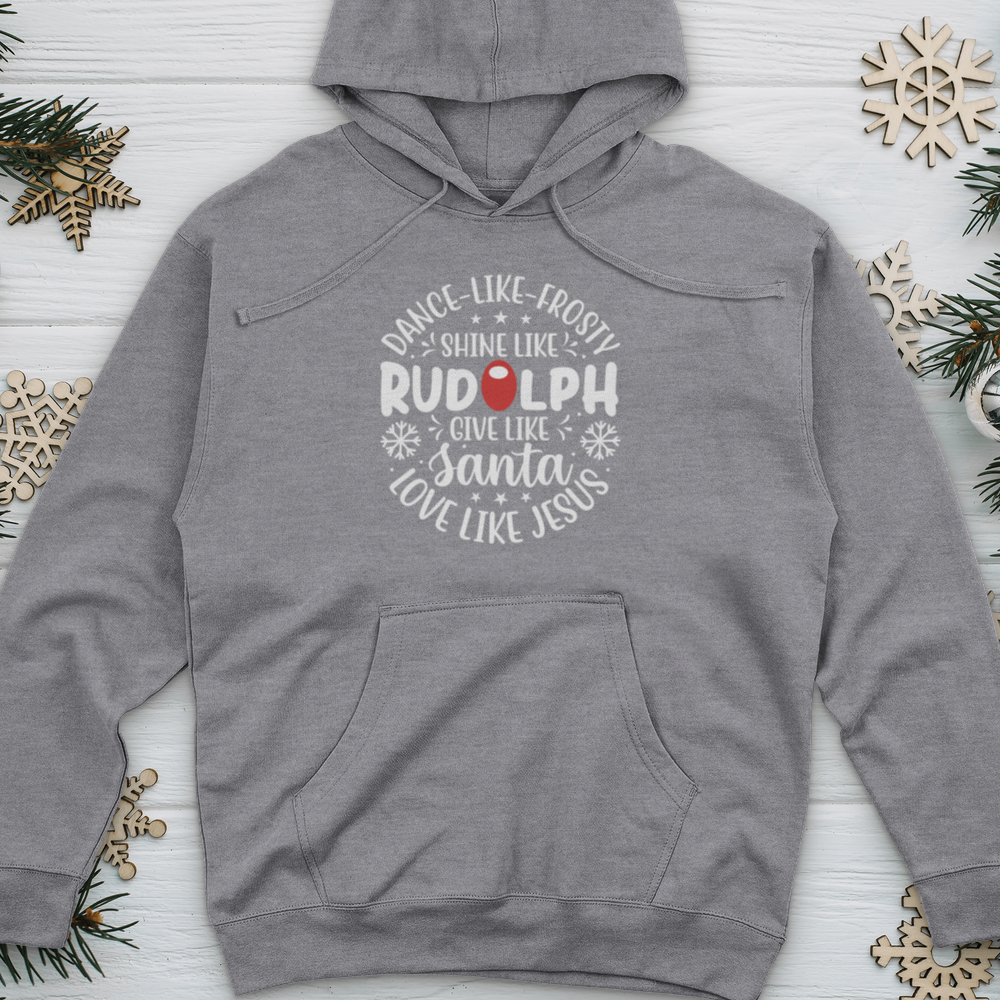 Shine Like Rudolph Midweight Hooded Sweatshirt