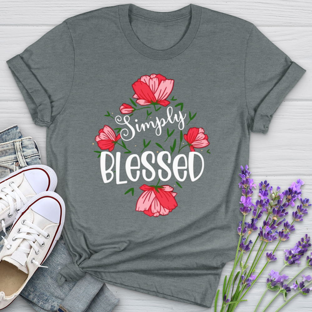 Simply Blessed Flowers Softstyle Tee