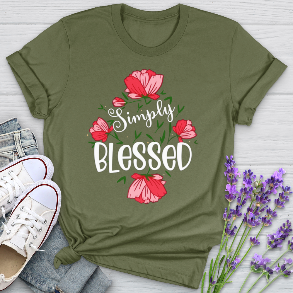 Simply Blessed Flowers Softstyle Tee