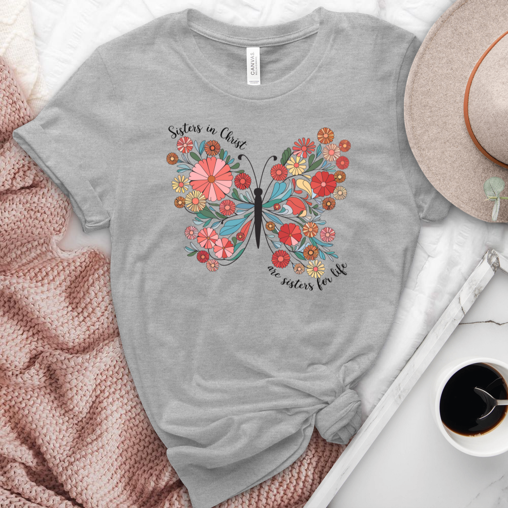 Sisters In Christ Are Sisters For Life Heathered Tee