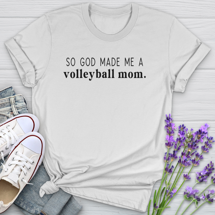 So God Made Me A Volleyball Mom Softstyle Tee