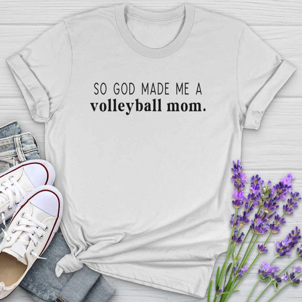 So God Made Me A Volleyball Mom Softstyle Tee