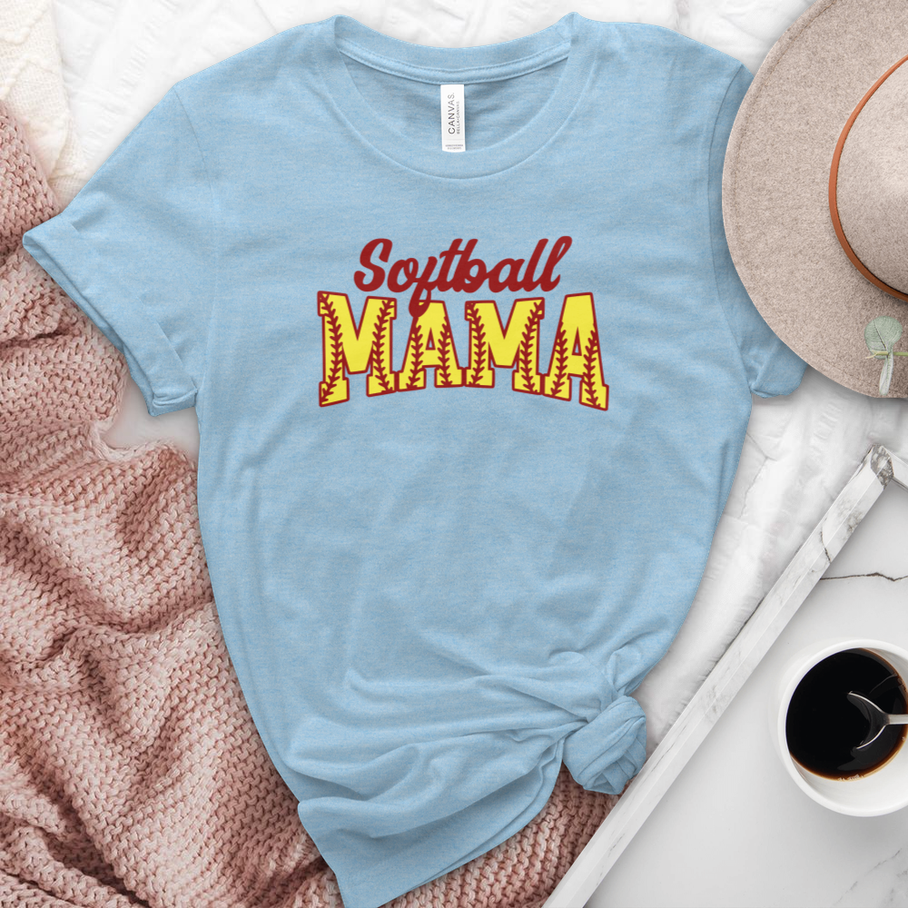 Softball Mama Heathered Tee