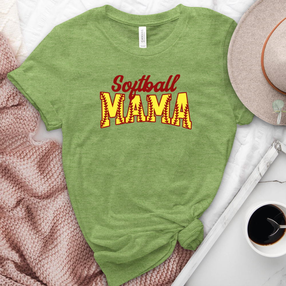 Softball Mama Heathered Tee