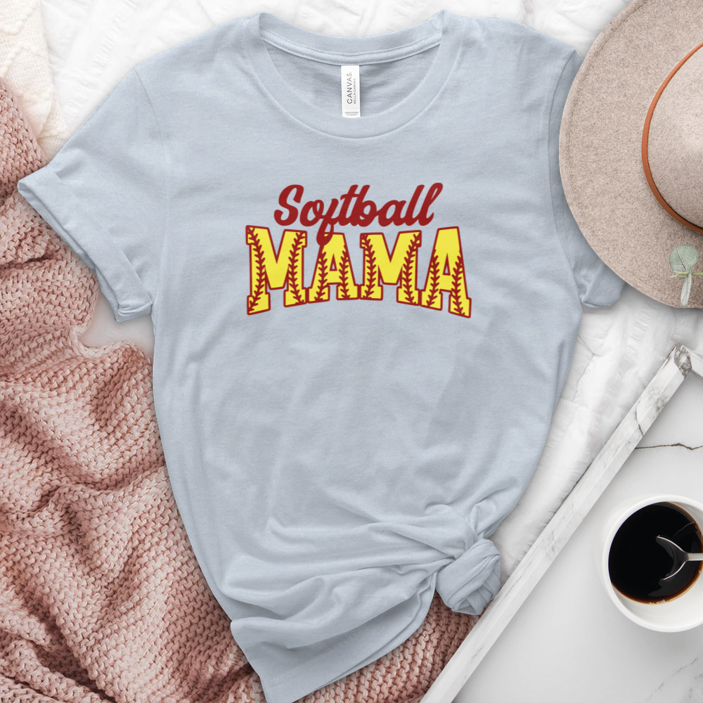 Softball Mama Heathered Tee