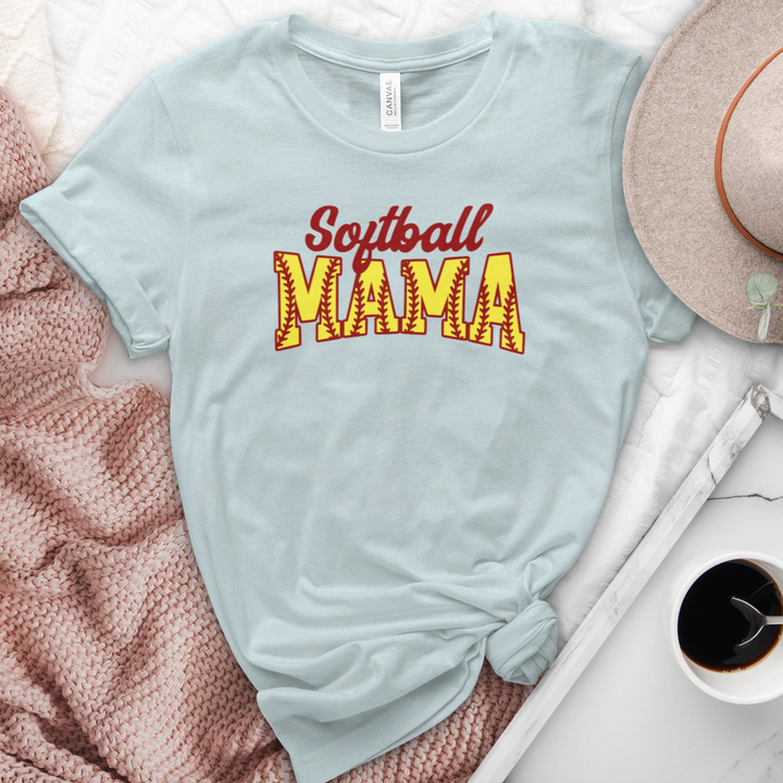 Softball Mama Heathered Tee