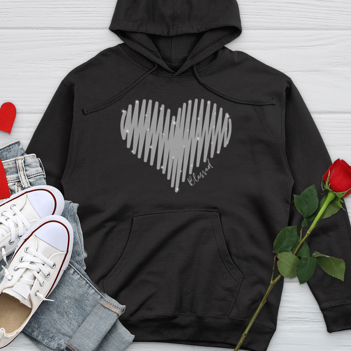 Sparkling Heart Midweight Hooded Sweatshirt