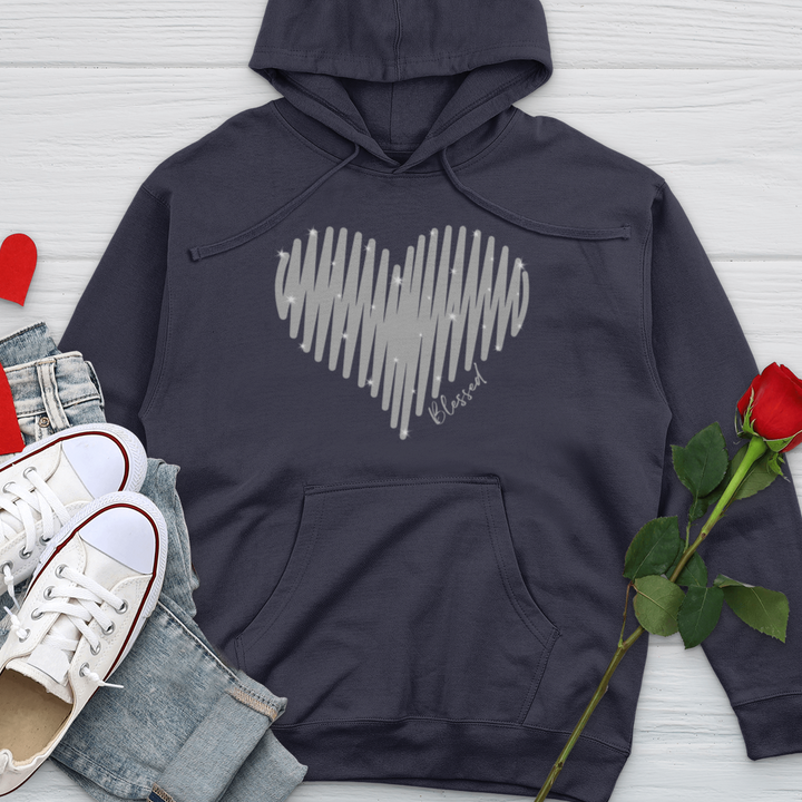 Sparkling Heart Midweight Hooded Sweatshirt