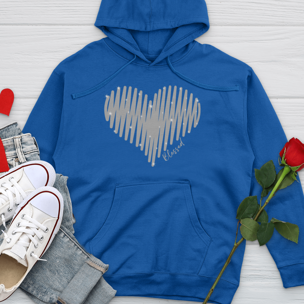 Sparkling Heart Midweight Hooded Sweatshirt