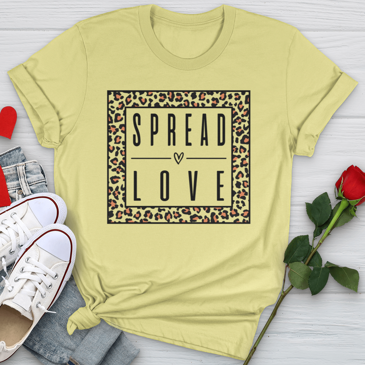 Spread Love Leopard Outline Softstyle Tee