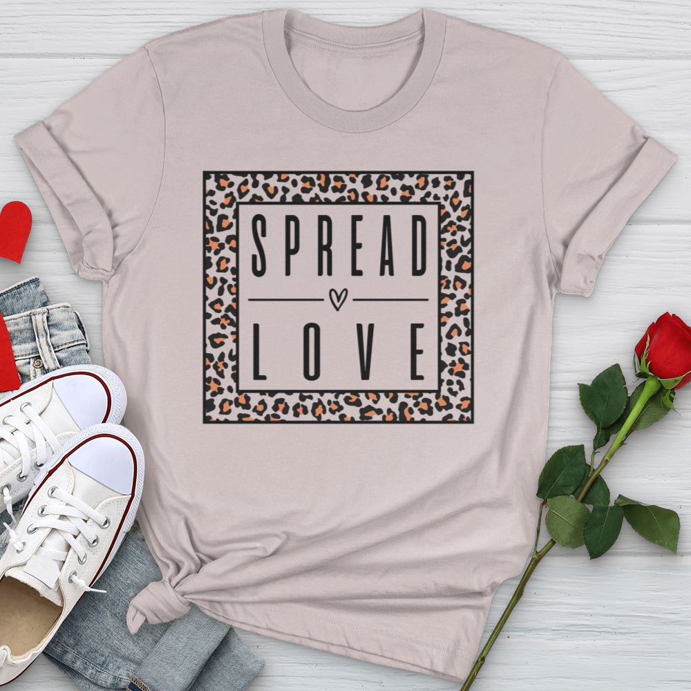 Spread Love Leopard Outline Softstyle Tee