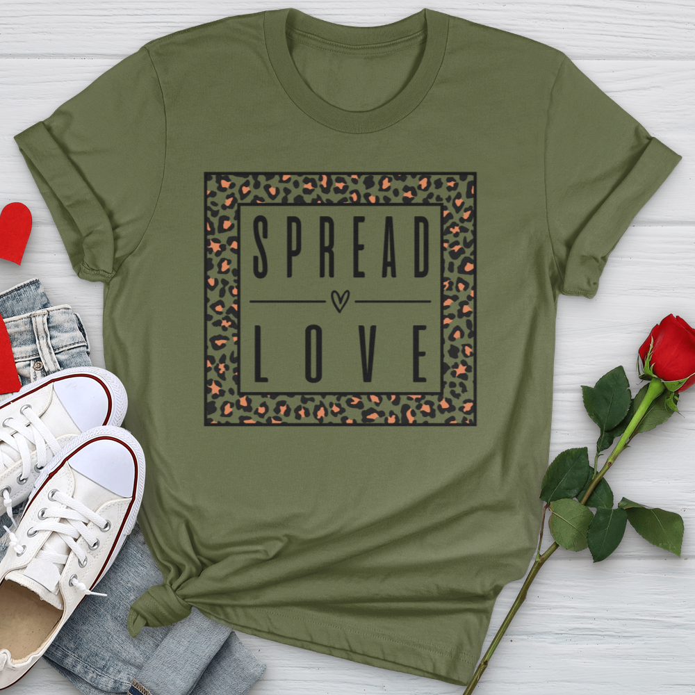 Spread Love Leopard Outline Softstyle Tee