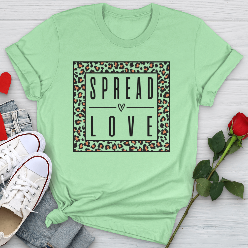 Spread Love Leopard Outline Softstyle Tee