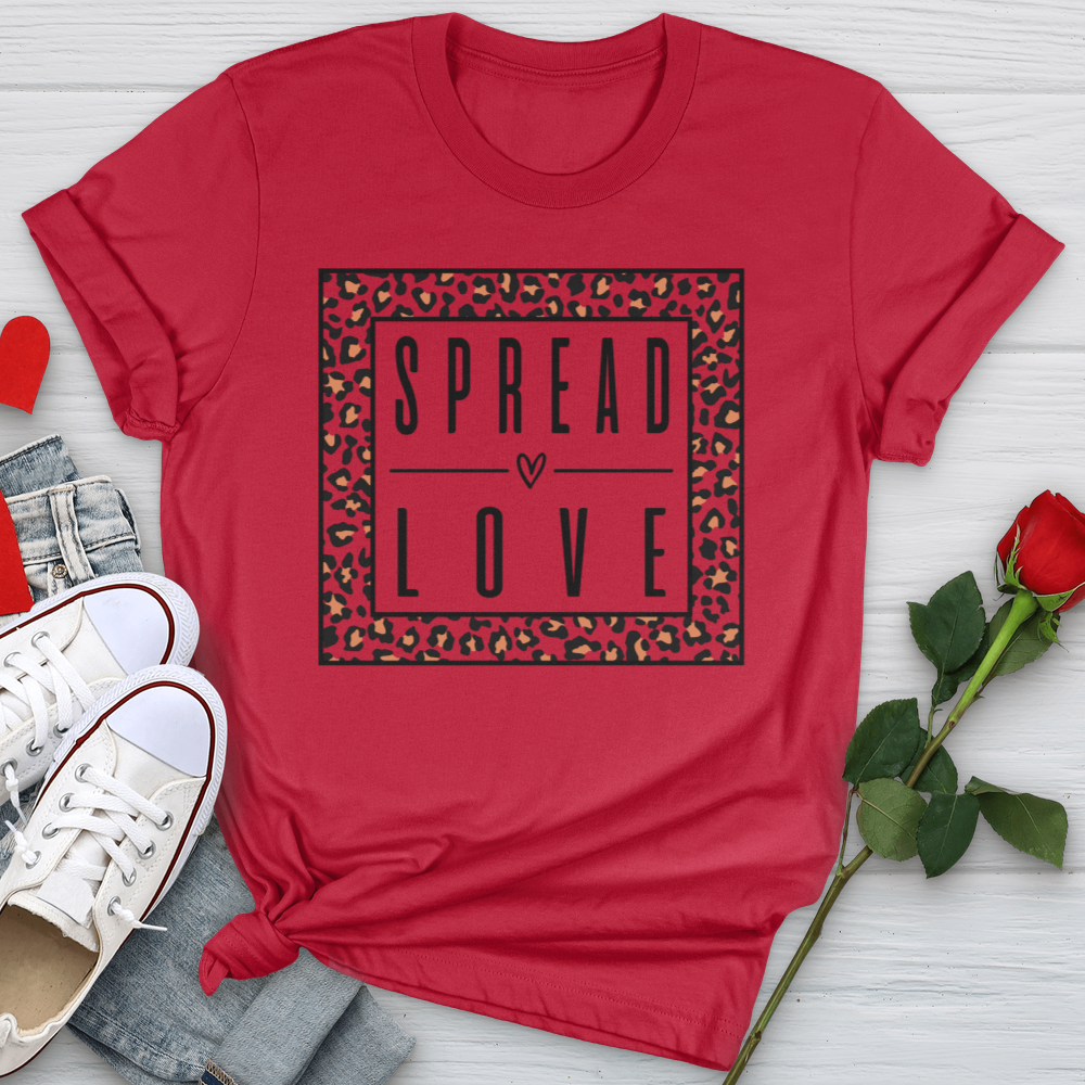 Spread Love Leopard Outline Softstyle Tee