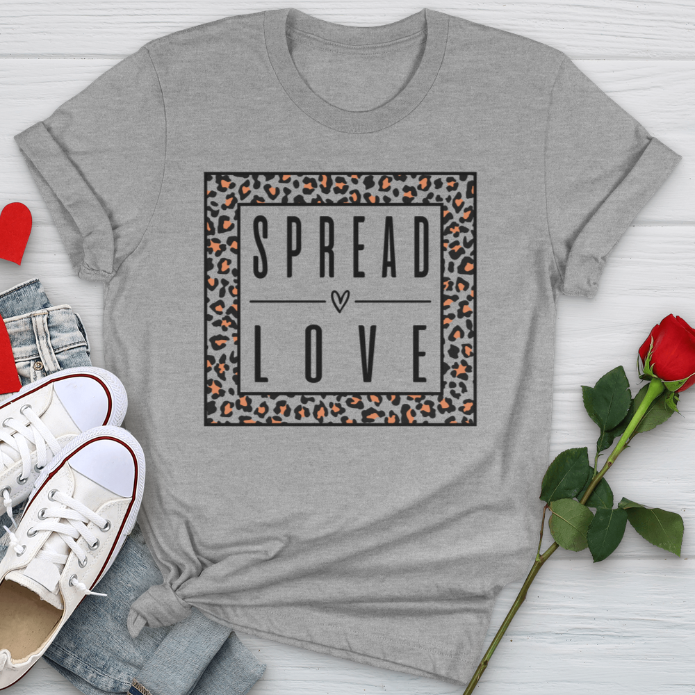 Spread Love Leopard Outline Softstyle Tee