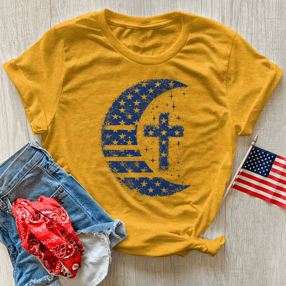 Starry Cross Night Heathered Tee