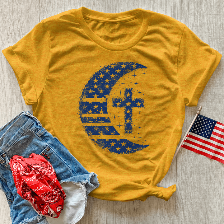 Starry Cross Night Heathered Tee