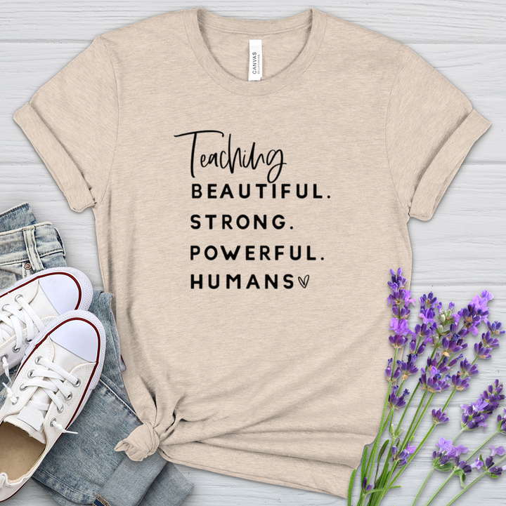 Teaching Powerful Humans Heathered Tee