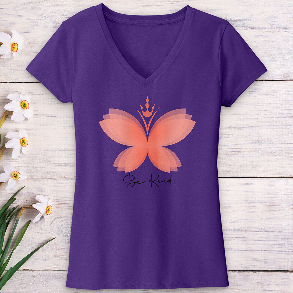 Be Kind Butterfly V-Neck Tee