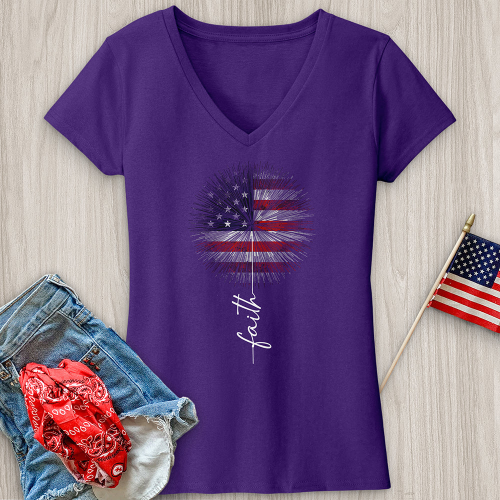 Firework Faith Flower 02 V-Neck Tee