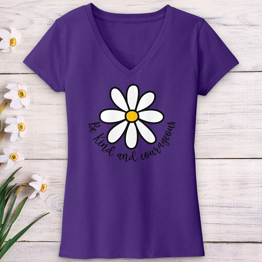 Be Kind and Corageous V-Neck Tee