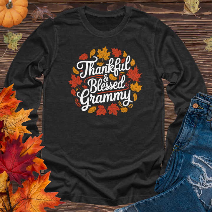 Thankful & Blessed Grammy Long Sleeve Tee