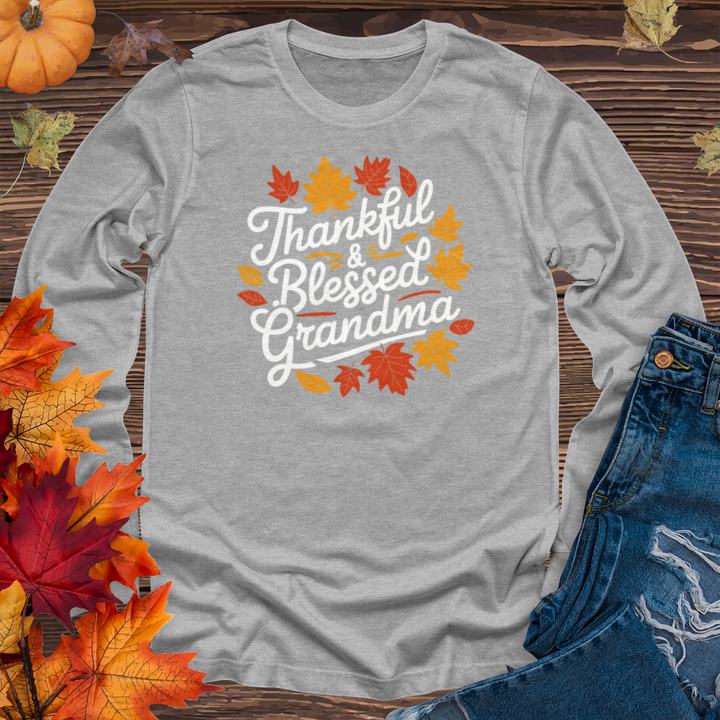 Thankful & Blessed Grandma Long Sleeve Tee