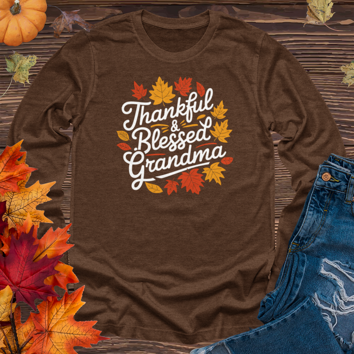 Thankful & Blessed Grandma Long Sleeve Tee