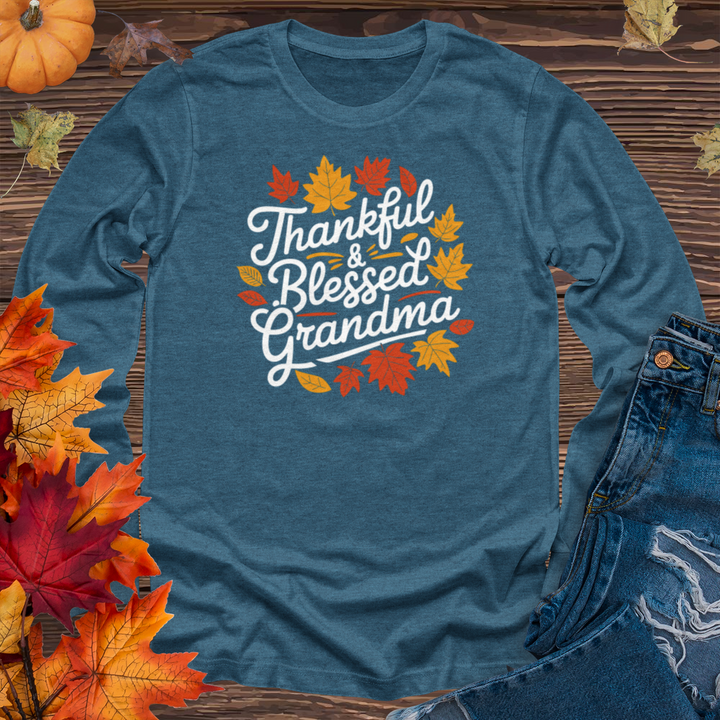 Thankful & Blessed Grandma Long Sleeve Tee