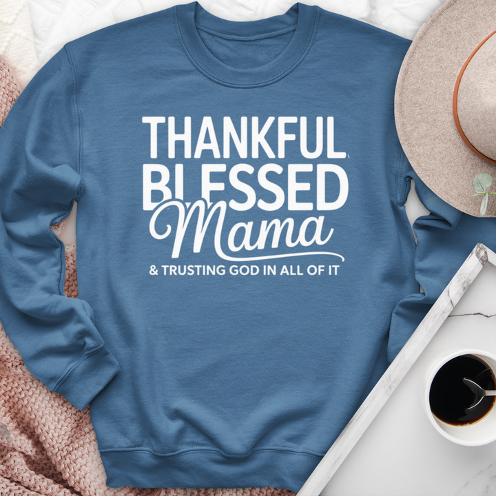 Thankful Blessed Mama Crewneck