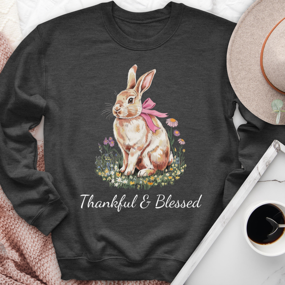 Thankful & Blessed Rabbit Crewneck