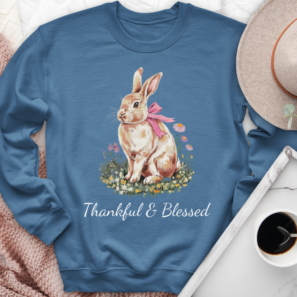 Thankful & Blessed Rabbit Crewneck