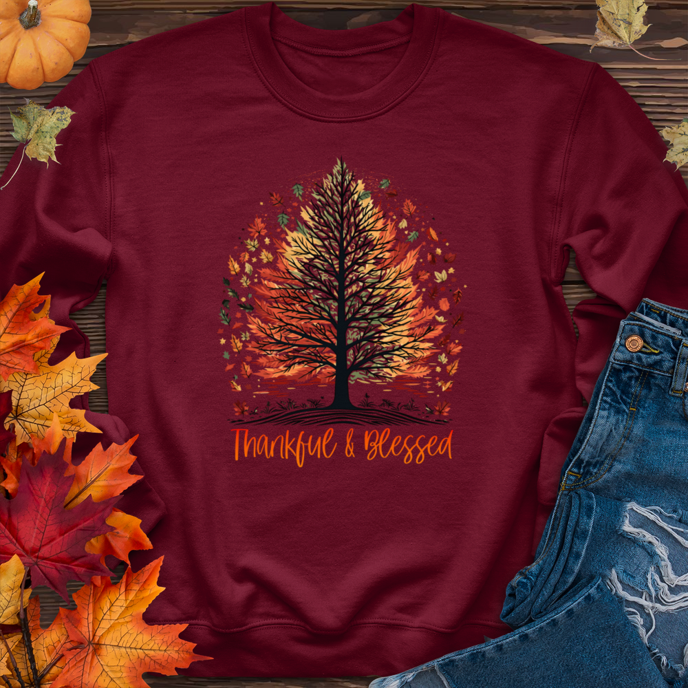 Thankful Blessed Woodland Journey Crewneck