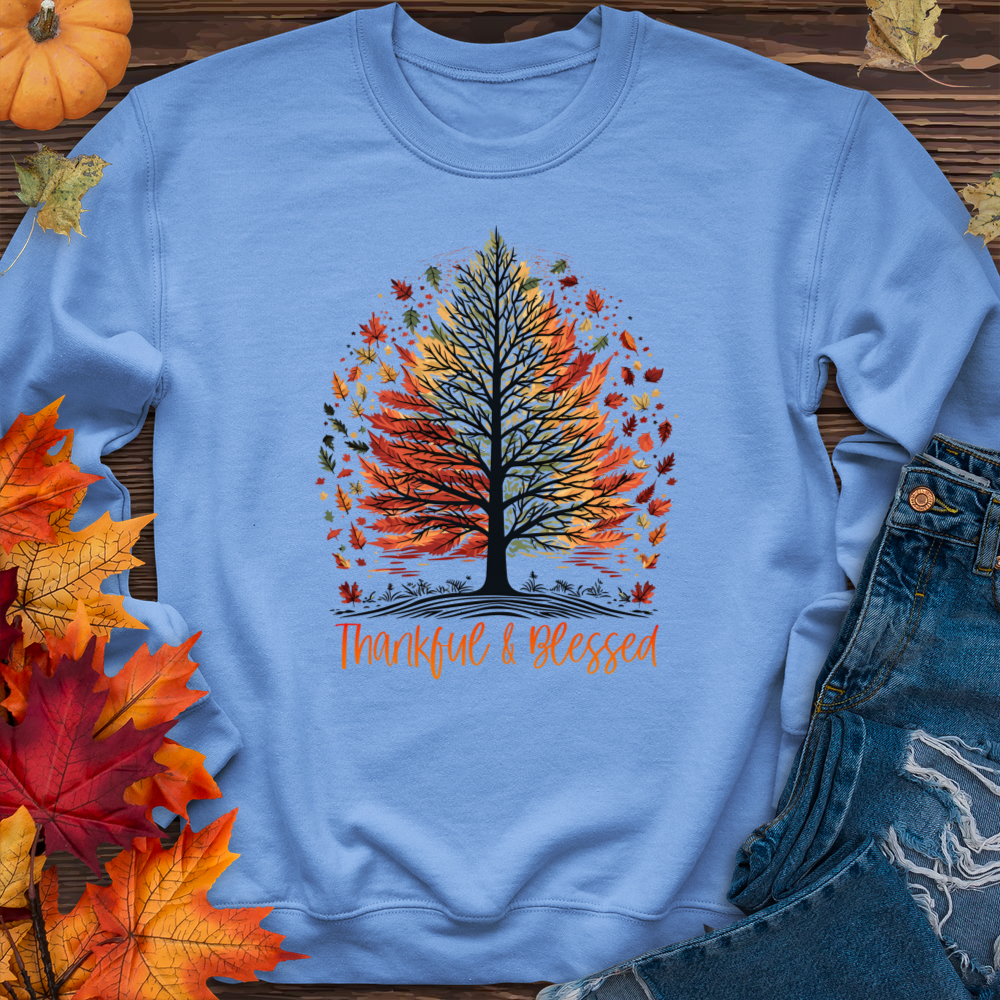 Thankful Blessed Woodland Journey Crewneck