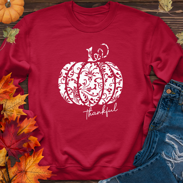 Thankful Floral Pumpkin Crewneck