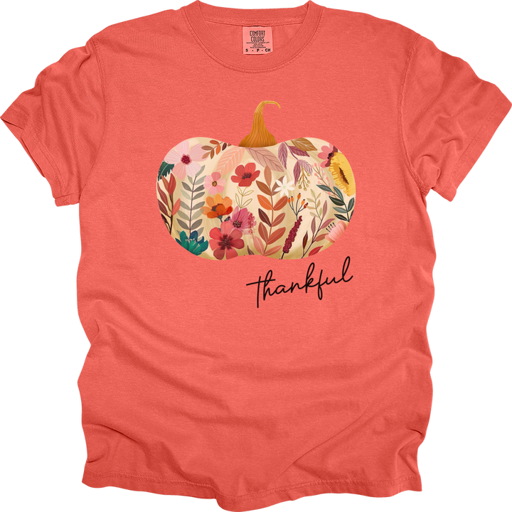 Thankful Garden Pumpkin Heavy Cotton Comfort Colors Tee