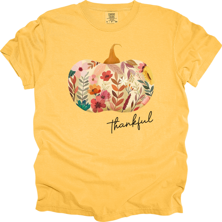 Thankful Garden Pumpkin Heavy Cotton Comfort Colors Tee