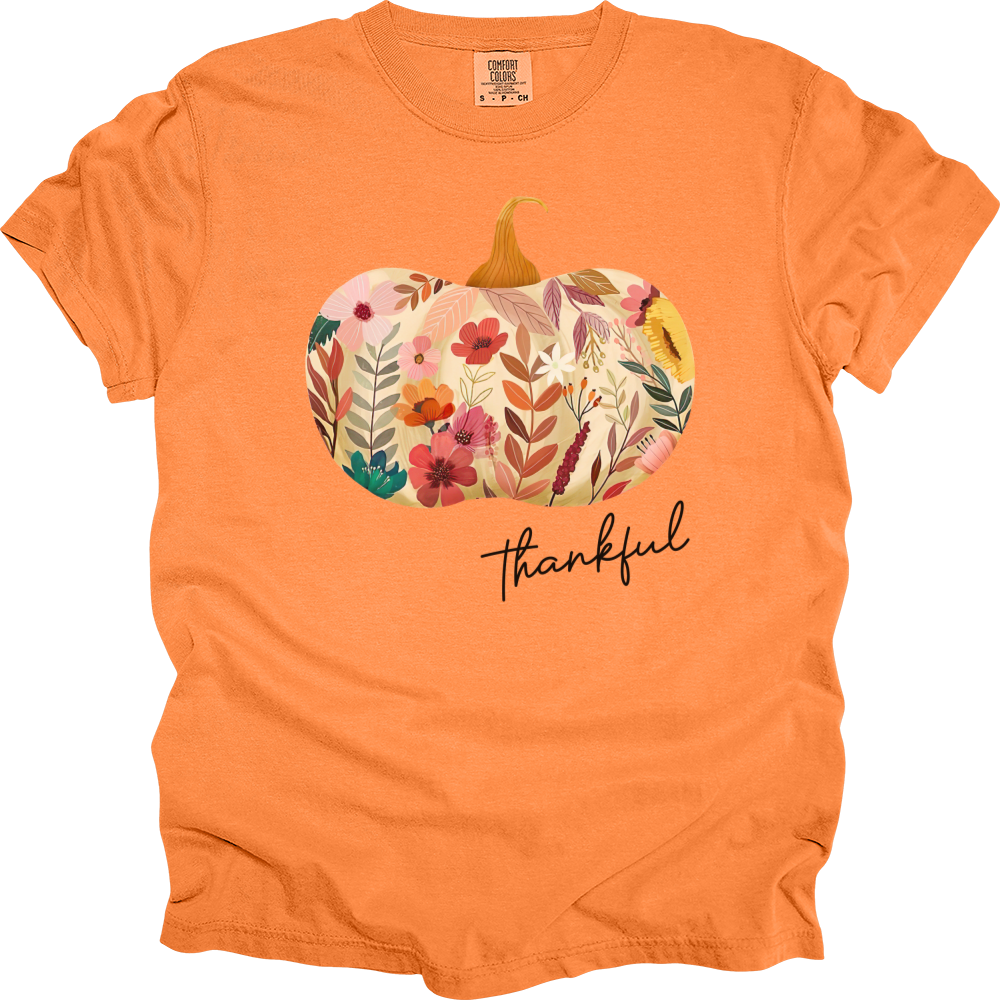 Thankful Garden Pumpkin Heavy Cotton Comfort Colors Tee
