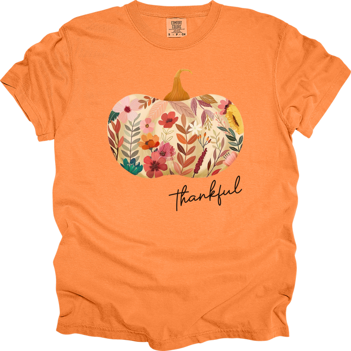 Thankful Garden Pumpkin Heavy Cotton Comfort Colors Tee