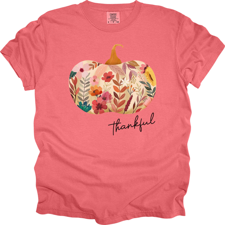 Thankful Garden Pumpkin Heavy Cotton Comfort Colors Tee