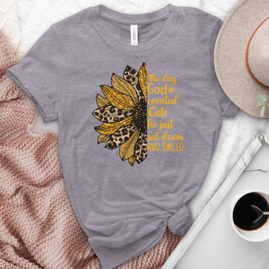 The Day God Created Cats Sunflower Heathered Tee