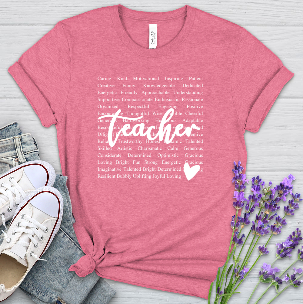 The Definition Of A Teacher Heathered Tee