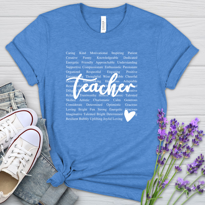 The Definition Of A Teacher Heathered Tee