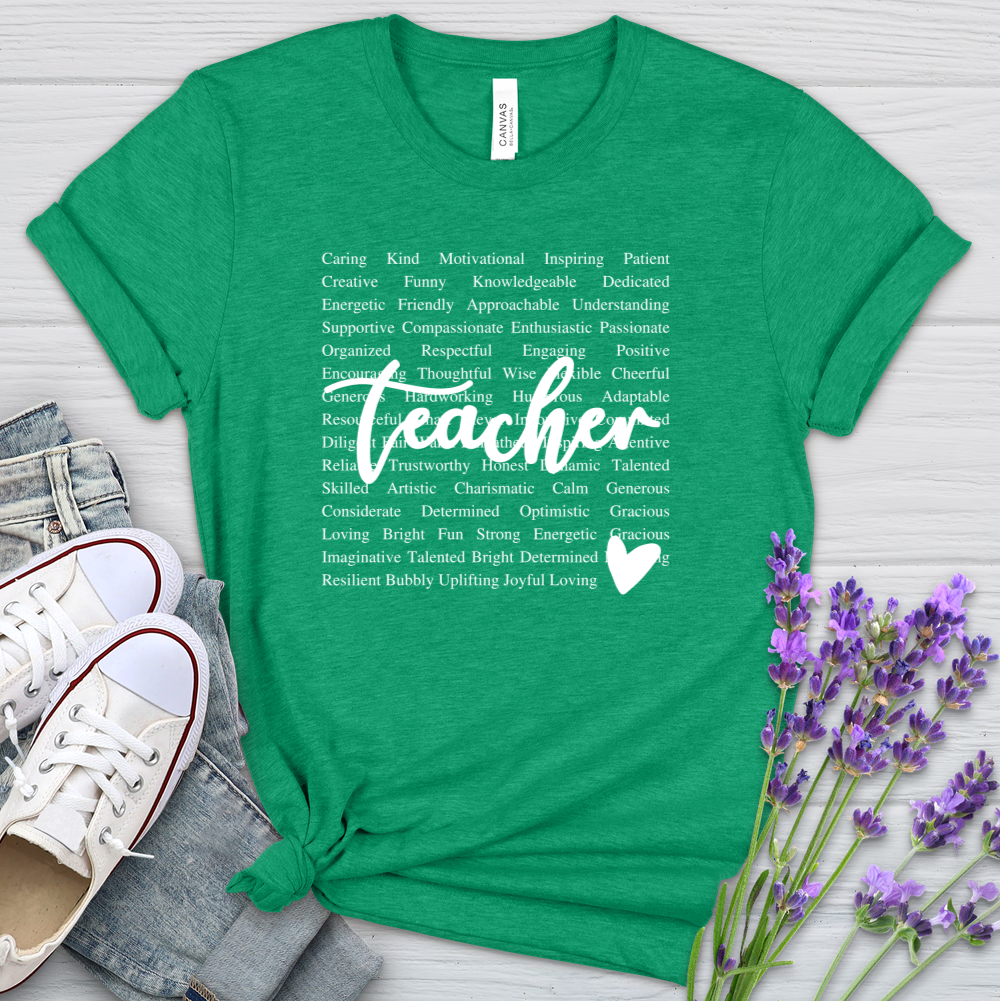 The Definition Of A Teacher Heathered Tee