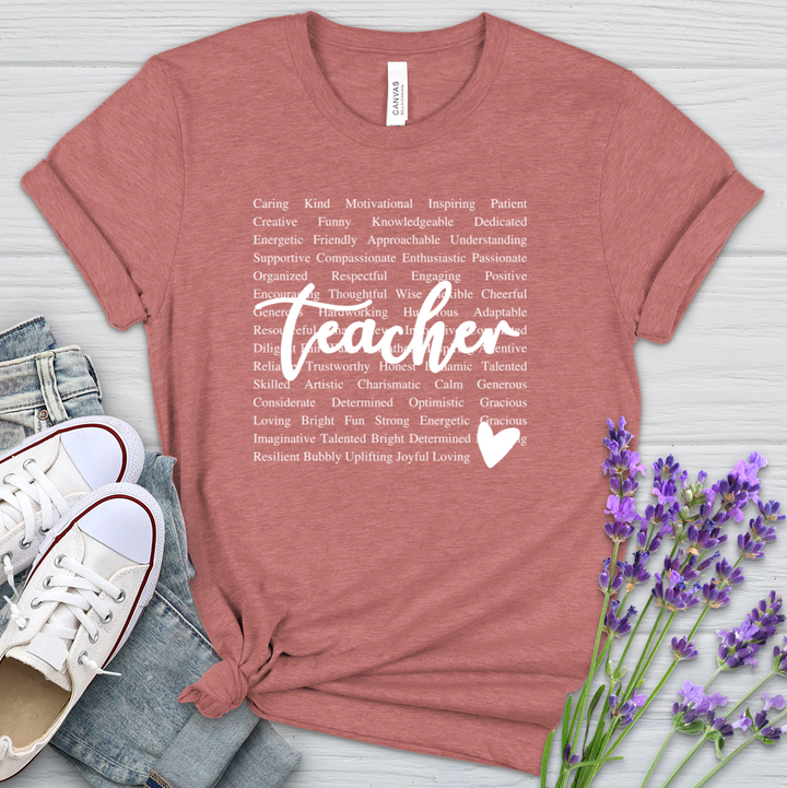 The Definition Of A Teacher Heathered Tee